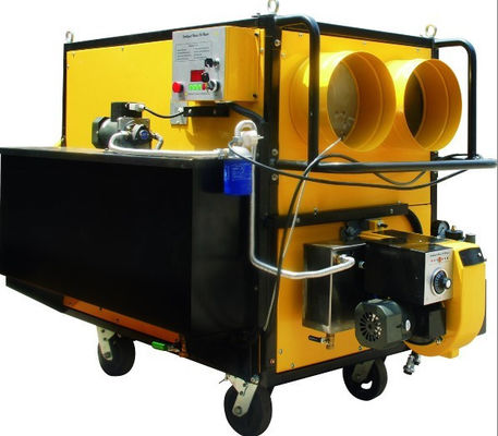 Máy sưởi dầu thải gà bền SS Phòng đốt với bốn bánh