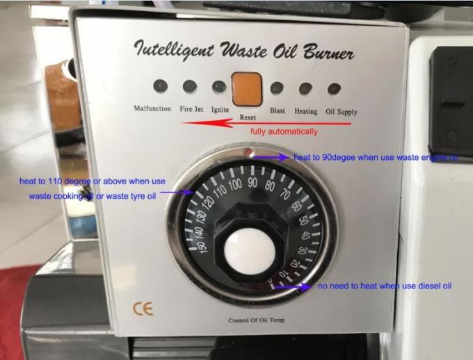 Máy đốt dầu thực vật thải 15 L / H, Máy đốt dầu thải công nghiệp 200 Kilowatt 0